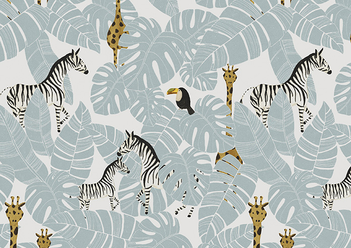 Wild Thing, Powder Blue - Twist&Fit Roman Blind - Image 7